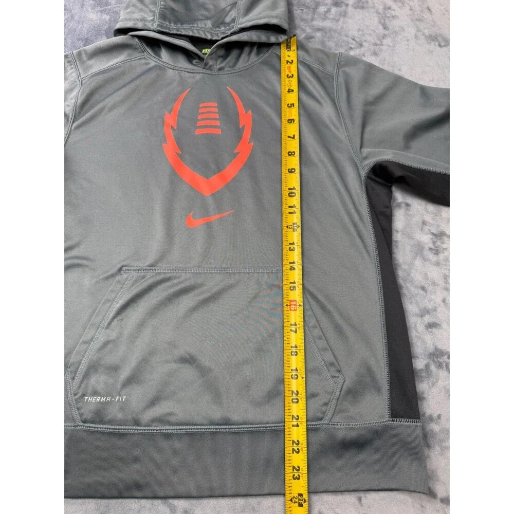 Nike Dri-Fit Therma Football Training Pullover Hoodie Youth XL Gray Sweatshirt